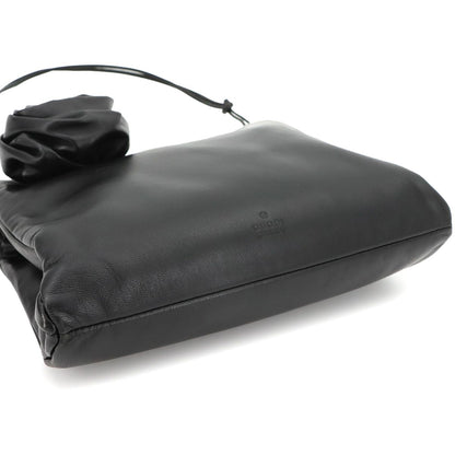 Gucci Shoulder Bag Leather Black 005 Silver — view 5