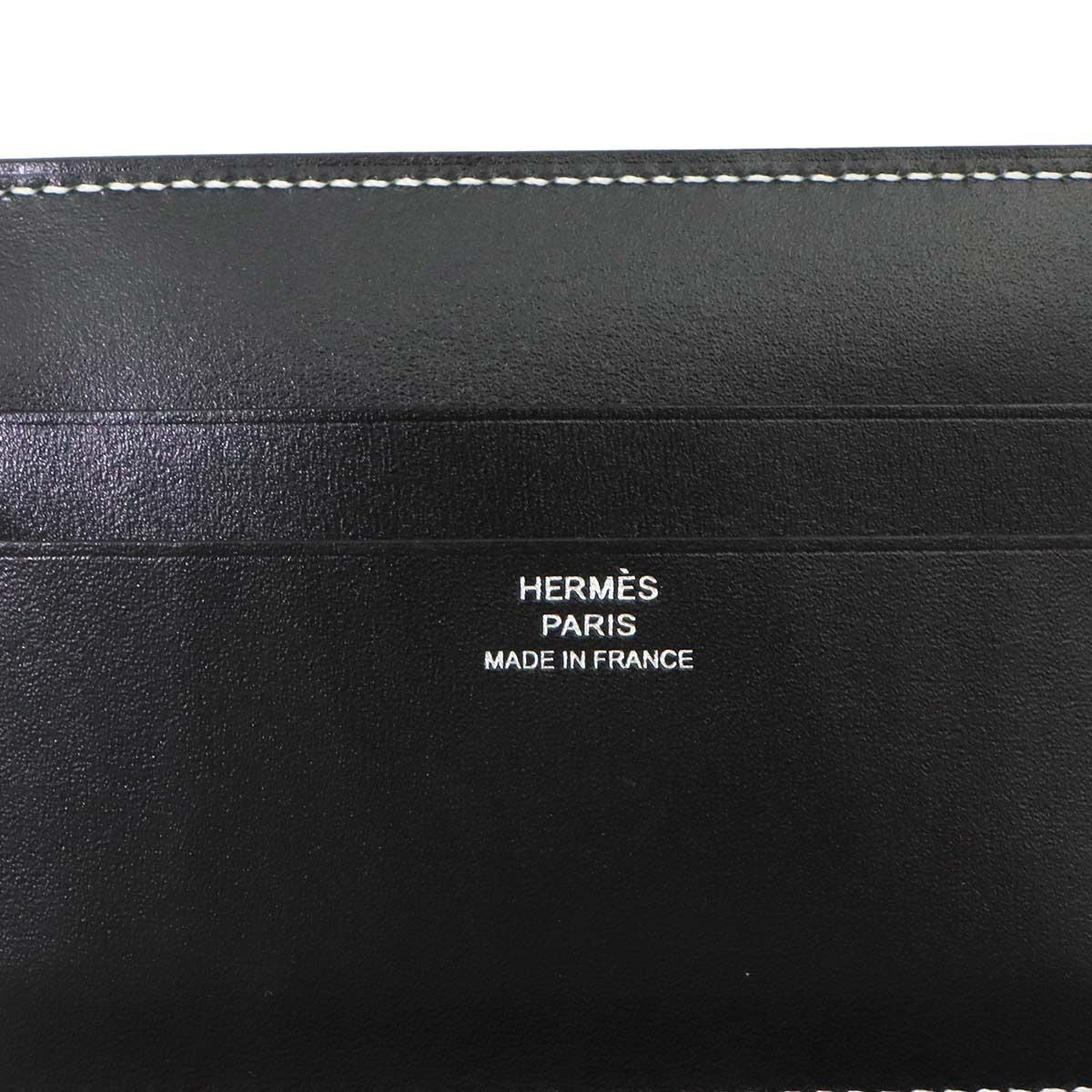 Hermes Series Oriental Card Case Business Holder Box Calf Black — view 7
