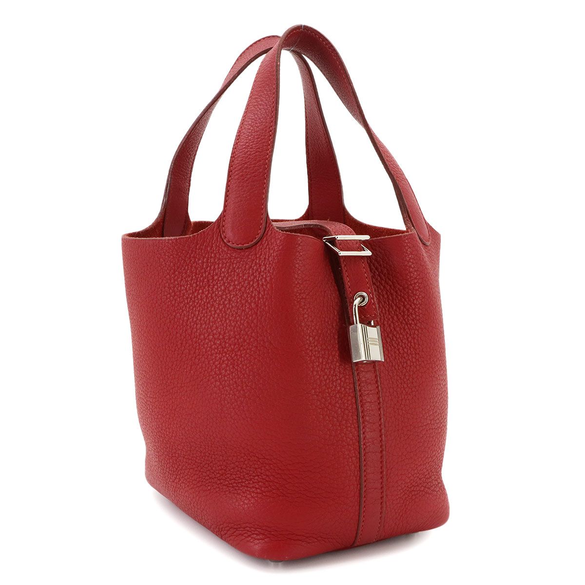 Hermes Picotin Lock PM Hand Bag Taurillon Clemence Silver — view 4