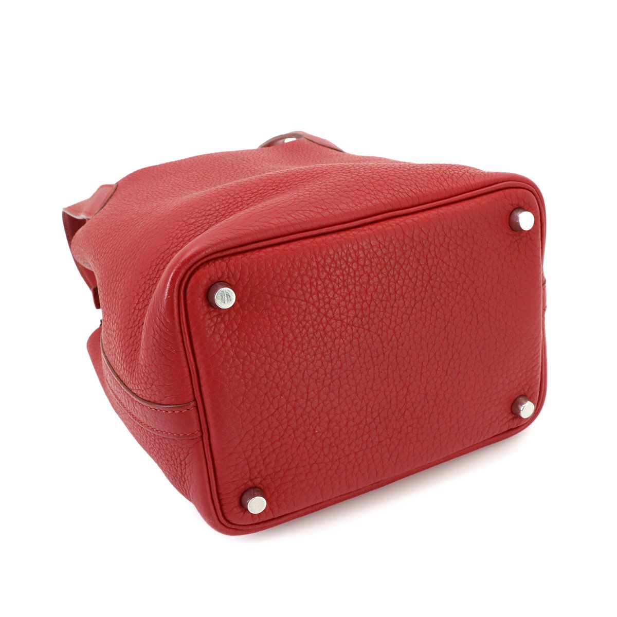 Hermes Picotin Lock PM Hand Bag Taurillon Clemence Silver — view 5