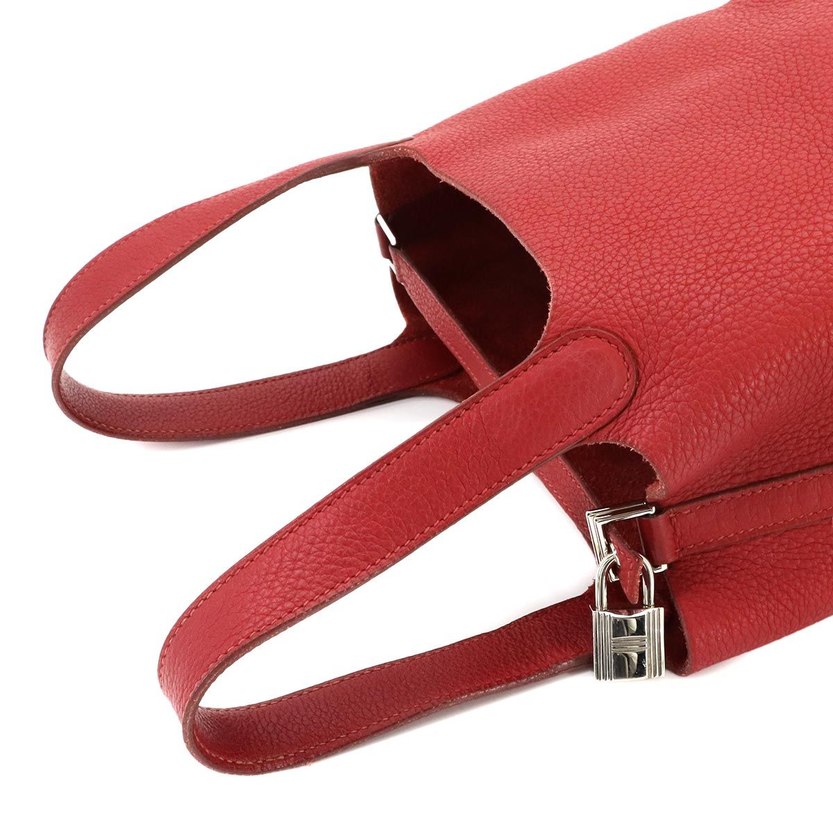 Hermes Picotin Lock PM Hand Bag Taurillon Clemence Silver — view 6