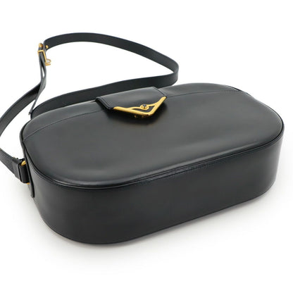 Cartier Sapphire Line S de Shoulder Bag Leather Navy Gold Vintage — view 4