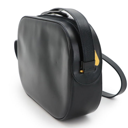 Cartier Sapphire Line S de Shoulder Bag Leather Navy Gold Vintage — view 3