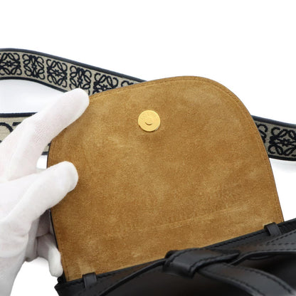 Loewe Gate Dual Mini Shoulder Bag Leather Black Gold — view 9
