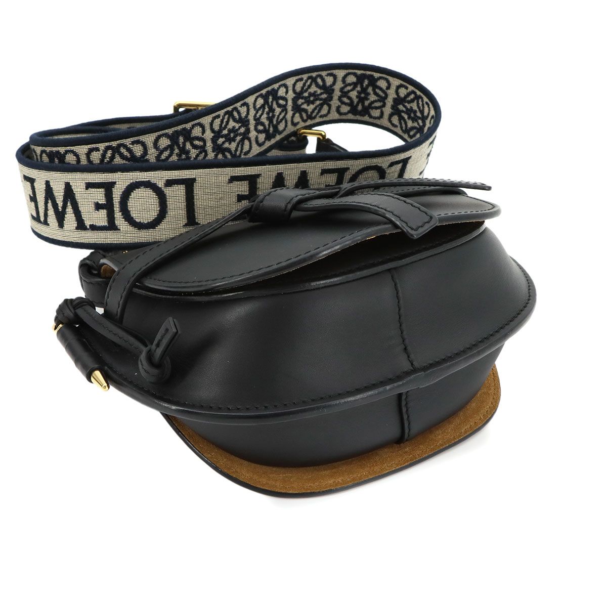 Loewe Gate Dual Mini Shoulder Bag Leather Black Gold — view 5