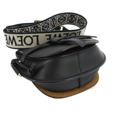 Loewe Gate Dual Mini Shoulder Bag Leather Black Gold — view 5