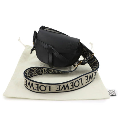 Loewe Gate Dual Mini Shoulder Bag Leather Black Gold — view 2
