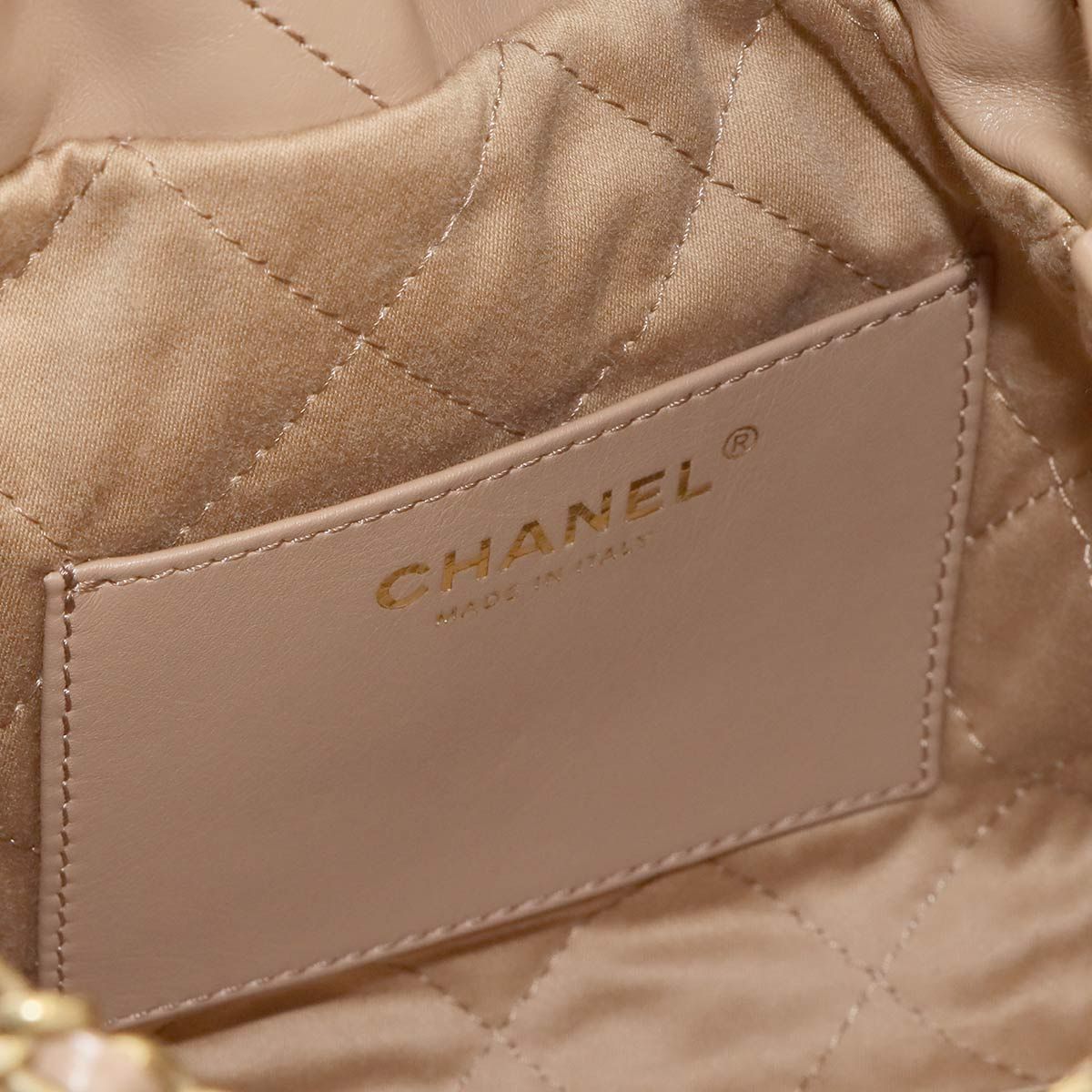 Chanel 22 Mini 2-Way Chain Shoulder Bag Leather Brown — view 8