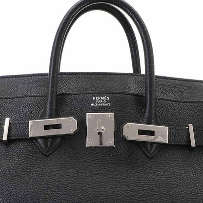 Hermes Haut a Courroies Hac 32 Togo Black Hand Bag Silver 32 — view 7