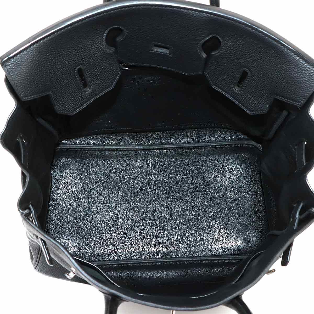 Hermes Haut a Courroies Hac 32 Togo Black Hand Bag Silver 32 — view 6