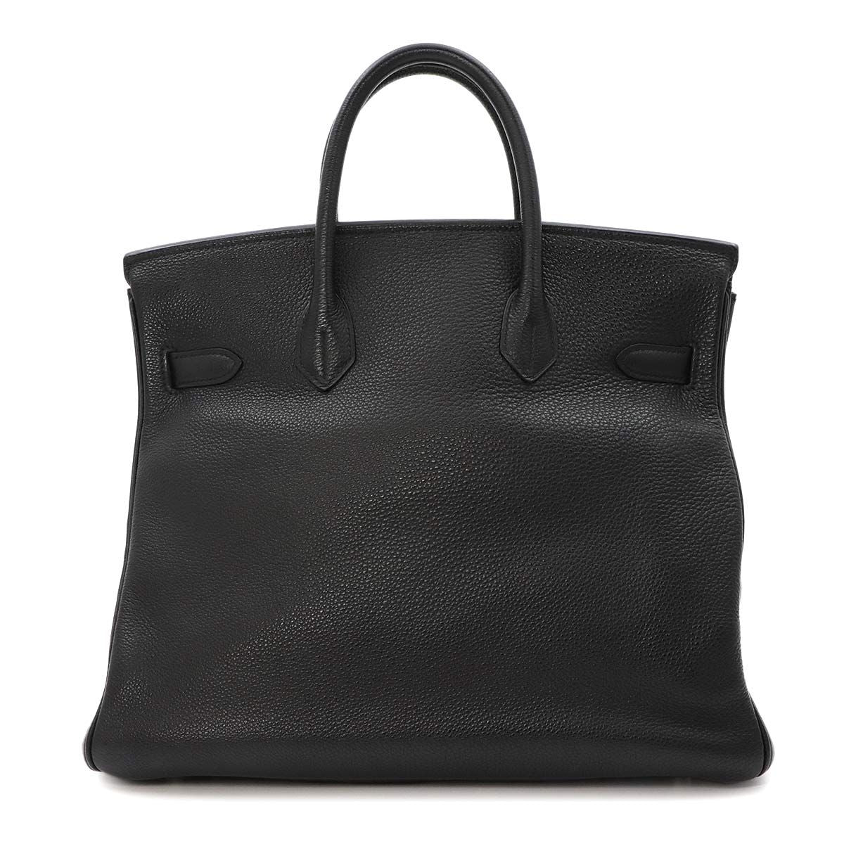 Hermes Haut a Courroies Hac 32 Togo Black Hand Bag Silver 32 — view 2
