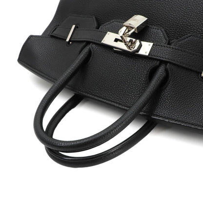 Hermes Haut a Courroies Hac 32 Togo Black Hand Bag Silver 32 — view 5