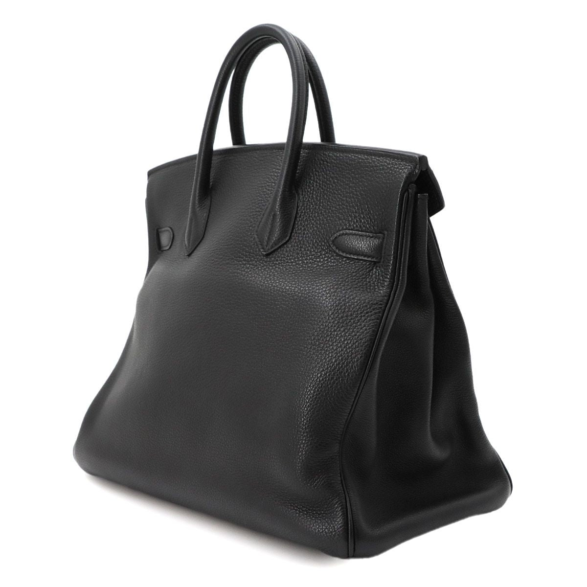 Hermes Haut a Courroies Hac 32 Togo Black Hand Bag Silver 32 — view 3