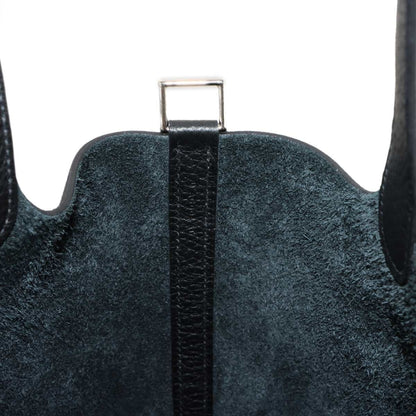 Hermes Picotin Lock Hand Bag Taurillon Clemence Black Silver — view 9