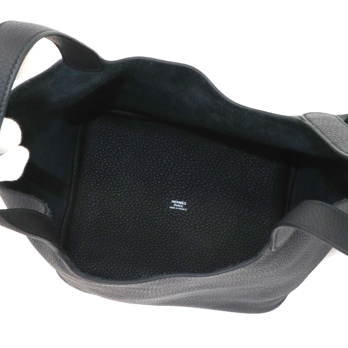 Hermes Picotin Lock Hand Bag Taurillon Clemence Black Silver — view 7