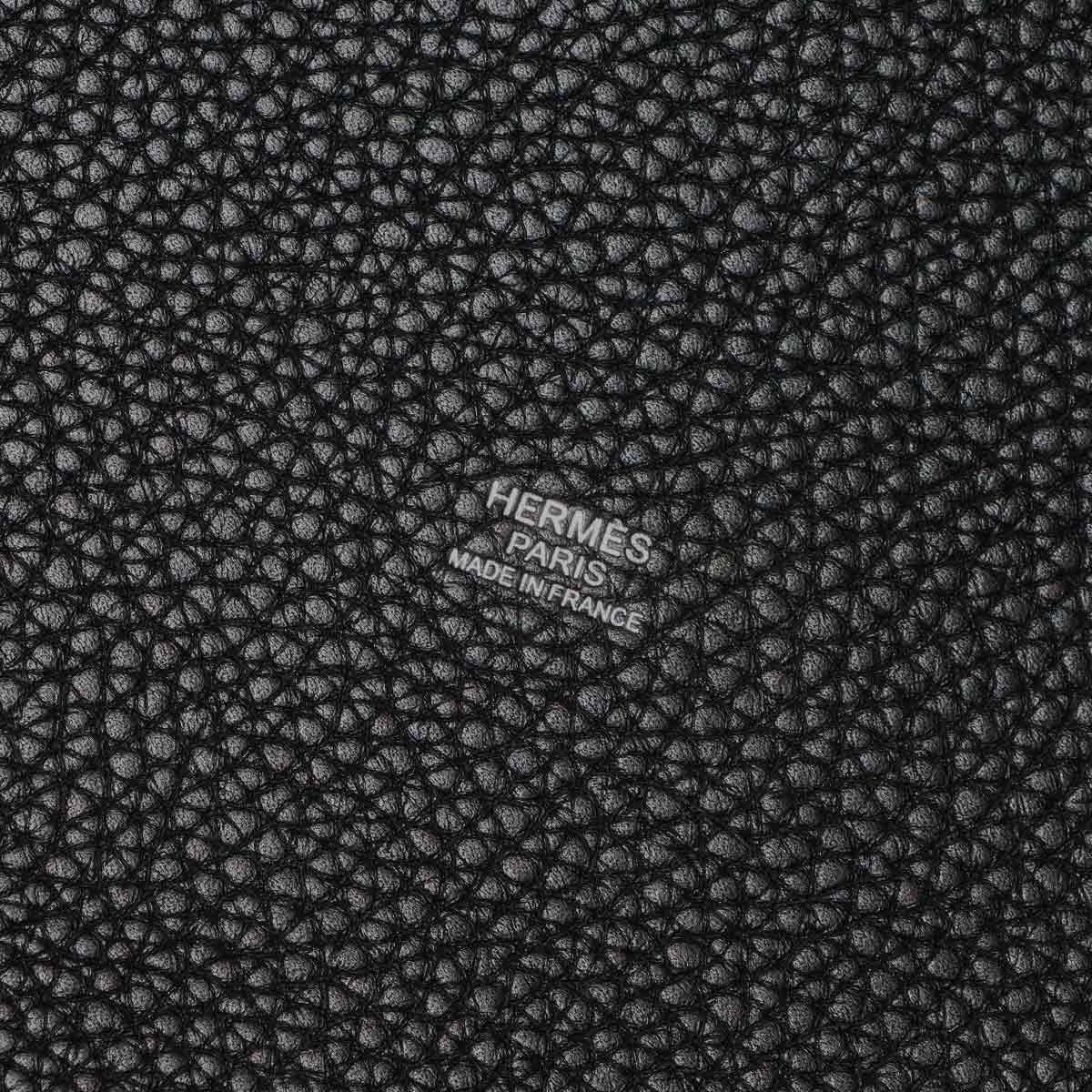Hermes Picotin Lock Hand Bag Taurillon Clemence Black Silver — view 8