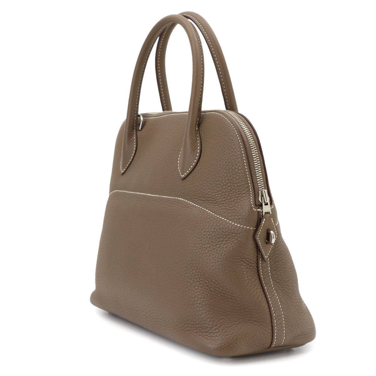 Hermes Bolide 31 2-Way Bag Taurillon Clemence Etoupe Silver — view 3