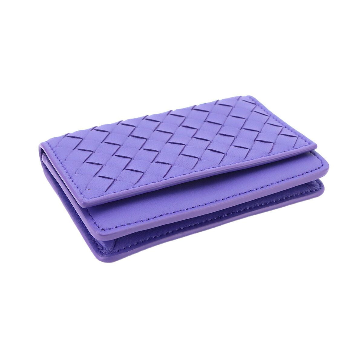 Bottega Veneta Intrecciato Card Case Leather Purple — view 5