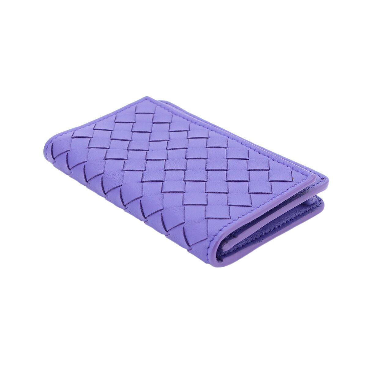 Bottega Veneta Intrecciato Card Case Leather Purple — view 4