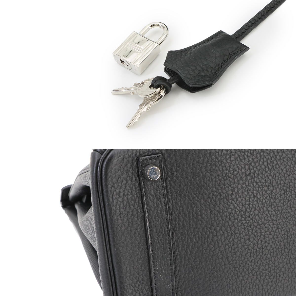 Hermes Birkin 30 Togo Black Hand Bag Silver — view 9