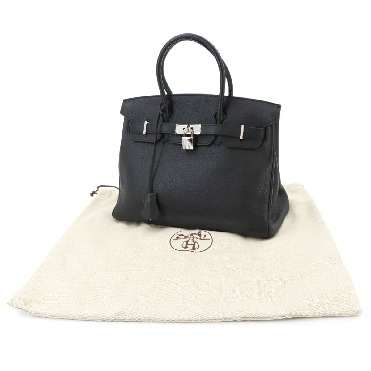 Hermes Birkin 30 Togo Black Hand Bag Silver — view 2