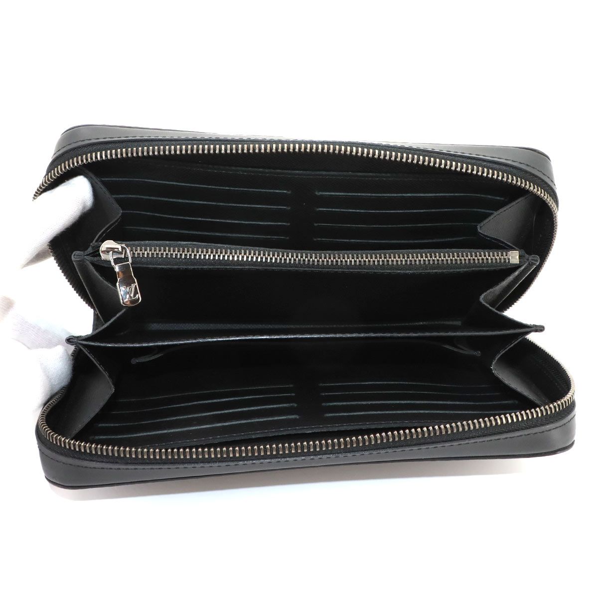 Louis Vuitton Monogram Eclipse Zippy XL Zip Around Wallet Black — view 5