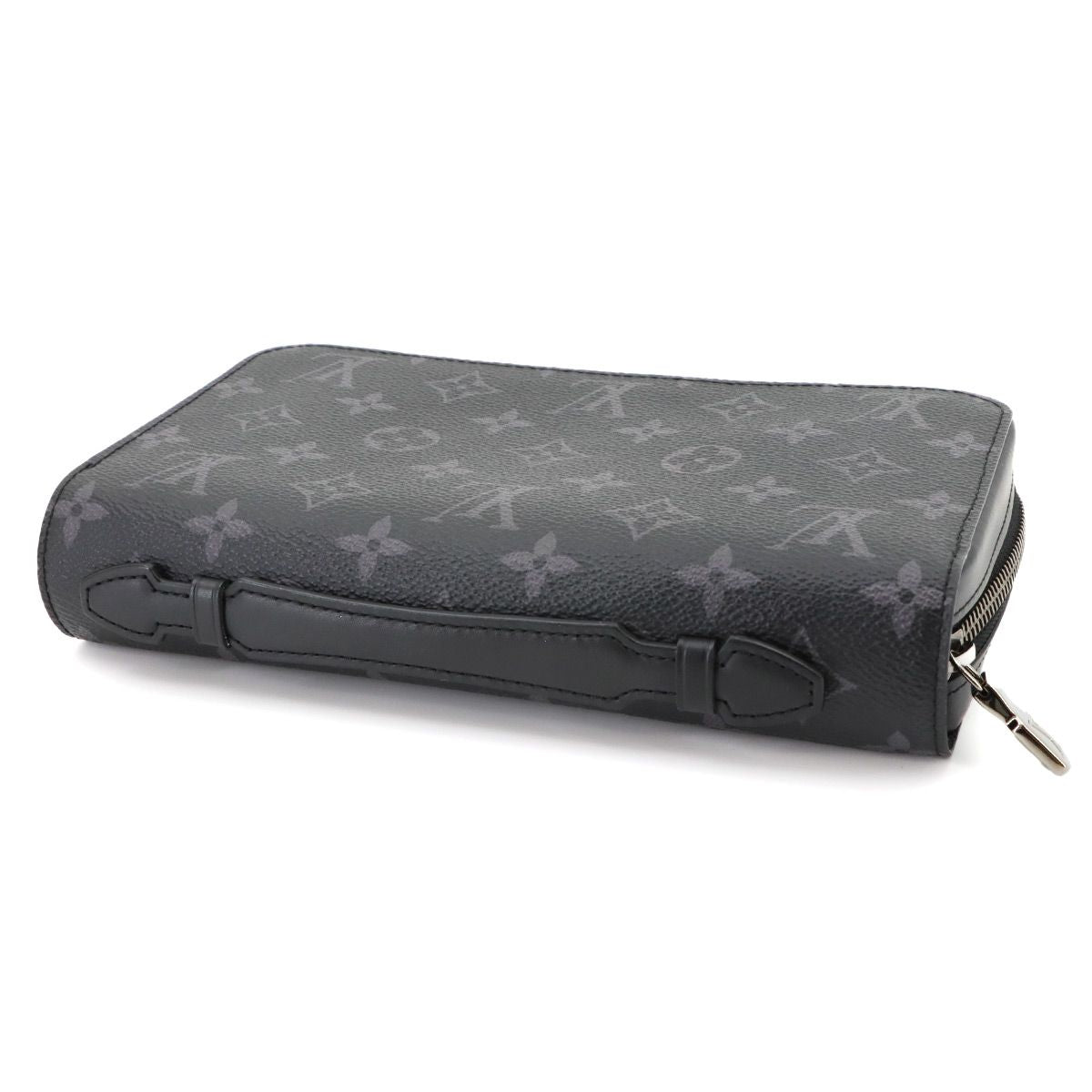 Louis Vuitton Monogram Eclipse Zippy XL Zip Around Wallet Black — view 3