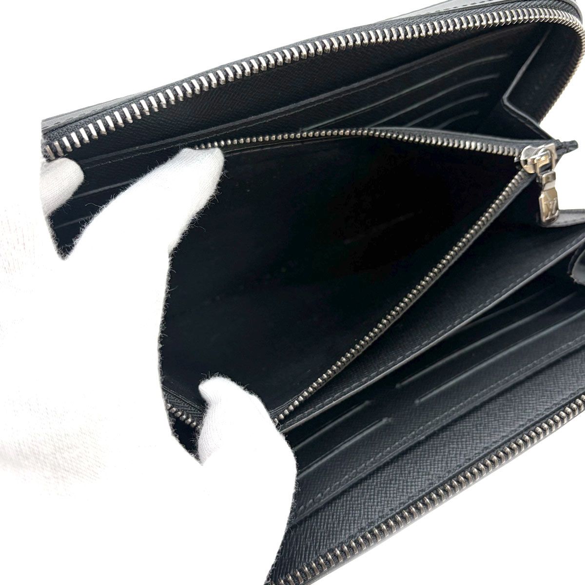 Louis Vuitton Monogram Eclipse Zippy XL Zip Around Wallet Black — view 6
