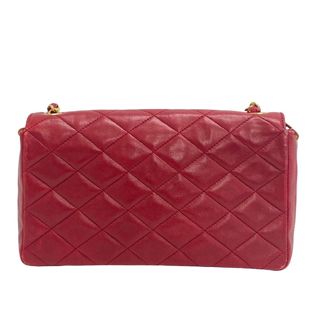 Chanel Single Flap Double Chain Quilted CC Logo Lambskin Shoulder Bag — view 2