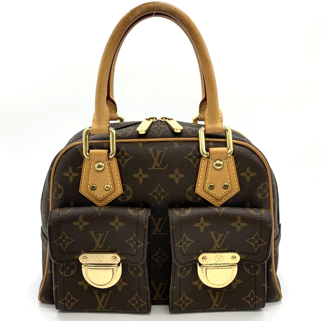 Louis Vuitton Manhattan PM Handbag Monogram Canvas Brown