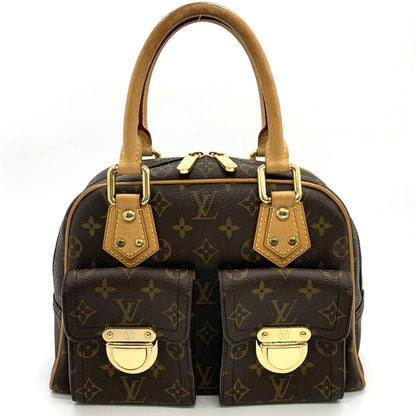 Louis Vuitton Manhattan PM Handbag Monogram Canvas Brown