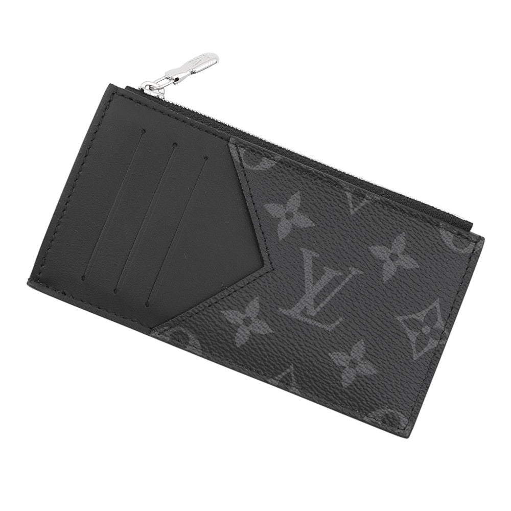 Louis Vuitton Card Case Coin Holder Taiga Monogram Eclipse Black