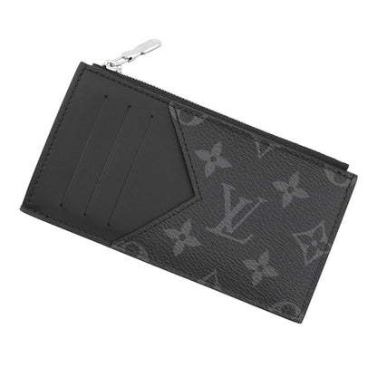 Louis Vuitton Card Case Coin Holder Taiga Monogram Eclipse Black