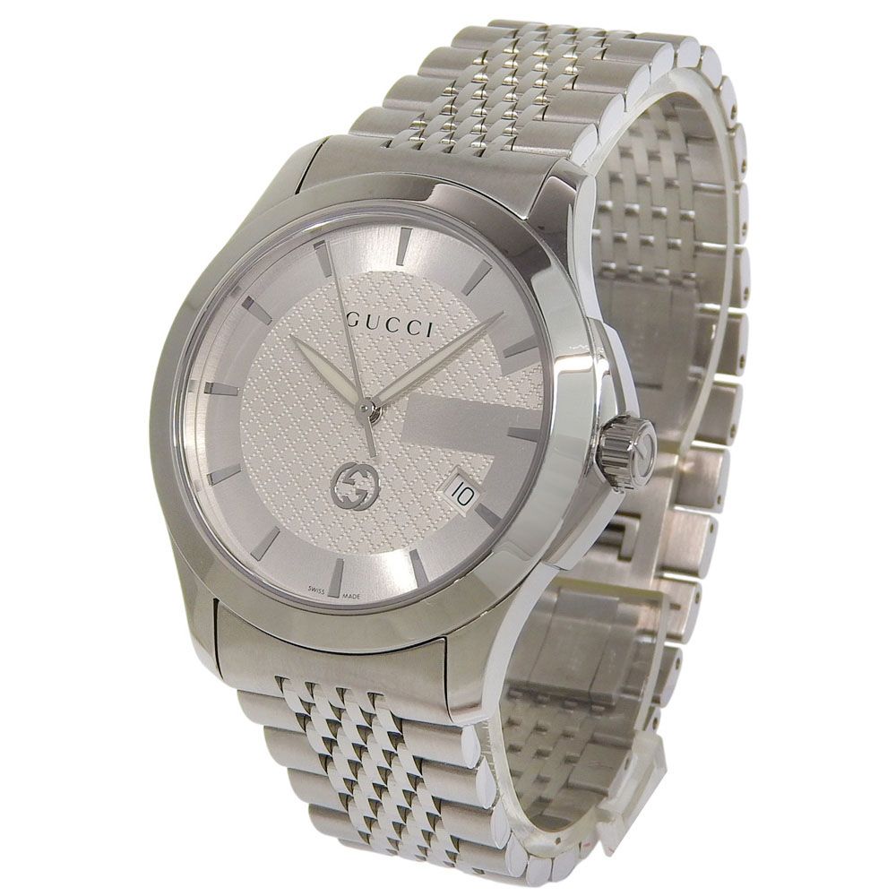Gucci Timeless 126.4 Stainless Steel Kuo Analog Display Silver Dial Watch — view 2