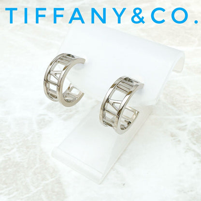 Tiffany & Co Atlas Open White Gold Earrings