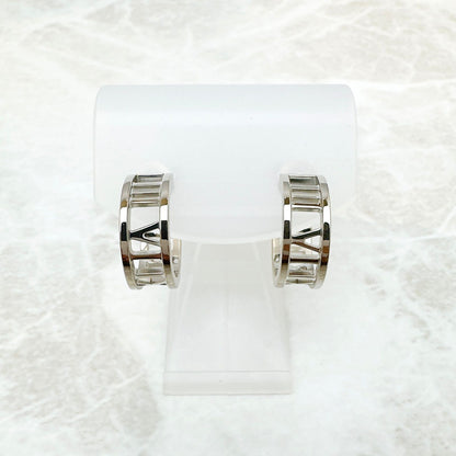 Tiffany & Co Atlas Open White Gold Earrings — view 3