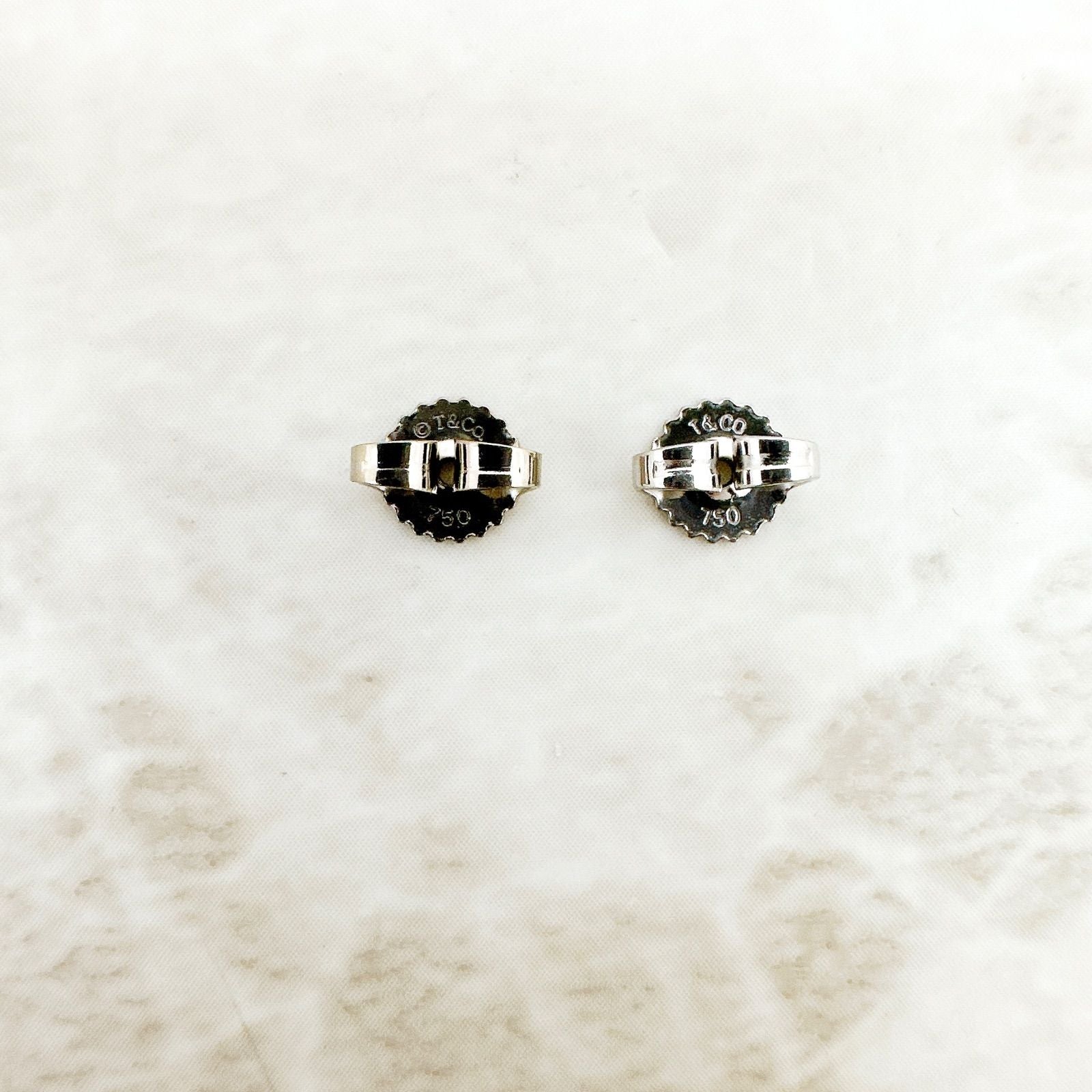 Tiffany & Co Atlas Open White Gold Earrings — view 6