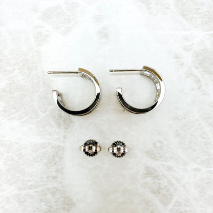 Tiffany & Co Atlas Open White Gold Earrings — view 5