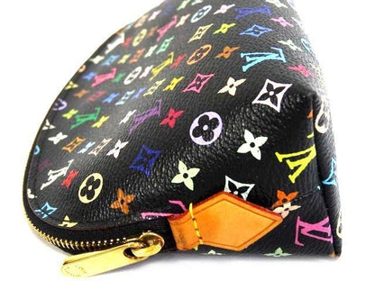 Louis Vuitton Pochette Cosmetic Multicolor Monogram Noir Makeup Pouch Case — view 3