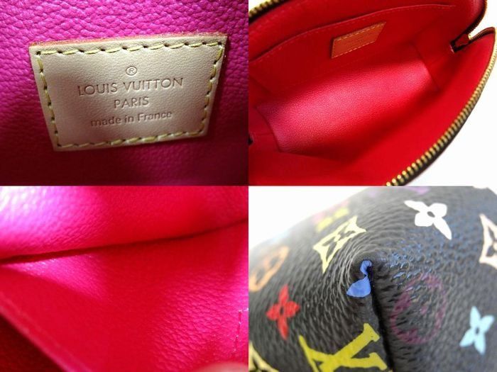 Louis Vuitton Pochette Cosmetic Multicolor Monogram Noir Makeup Pouch Case — view 5