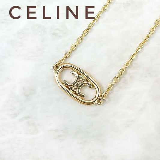 Celine Triomphe Yellow Gold Necklace 40 cm