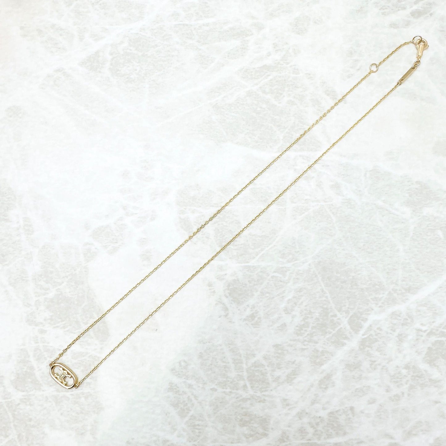 Celine Triomphe Yellow Gold Necklace 40 cm — view 4