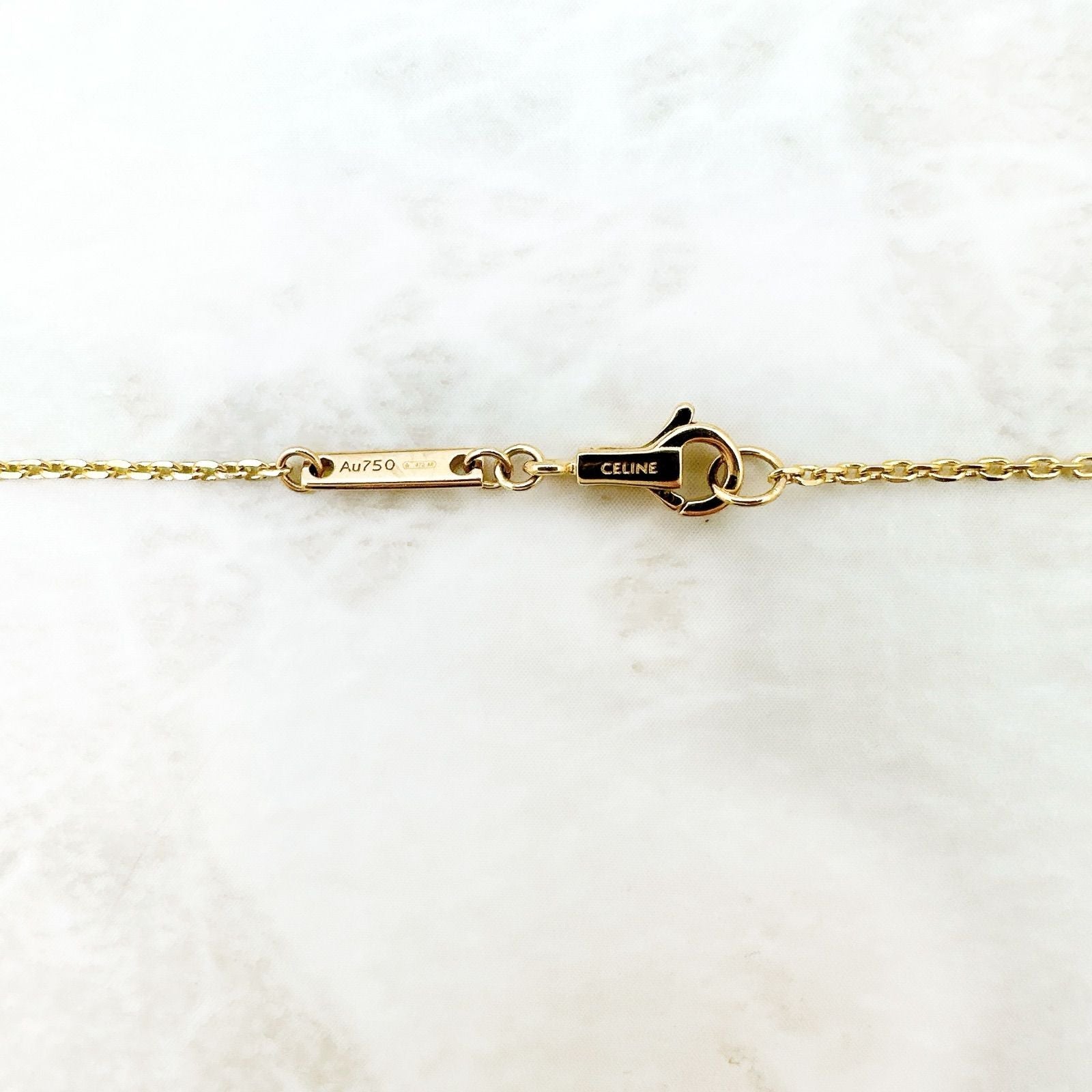 Celine Triomphe Yellow Gold Necklace 40 cm — view 6