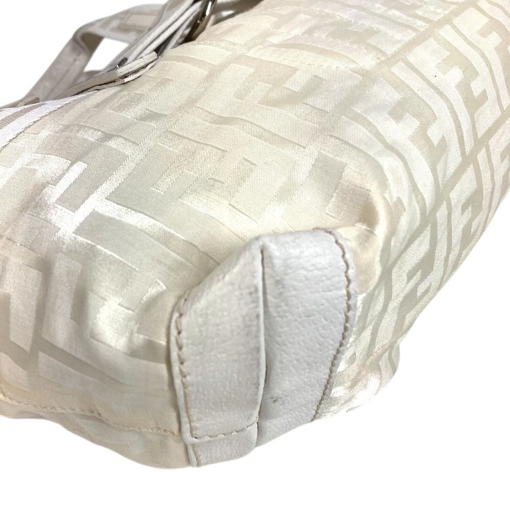 Fendi Handbag Zucca FF Logo Belt Nylon Canvas White — view 4