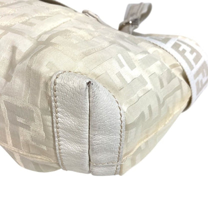 Fendi Handbag Zucca FF Logo Belt Nylon Canvas White — view 6