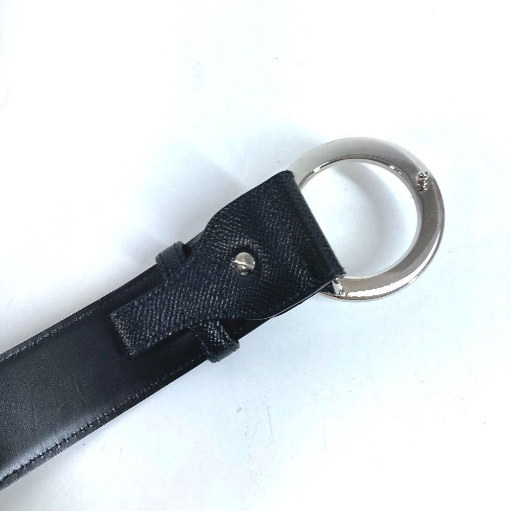Bvlgari Belt Logo Buckle Leather Black — view 7