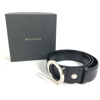 Bvlgari Belt Logo Buckle Leather Black — view 2