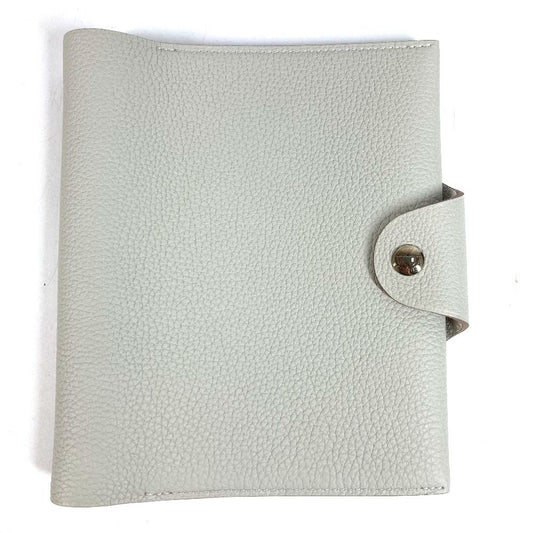 Hermes Notebook Cover Ulysse Neo PM Leather Light Gray Agenda