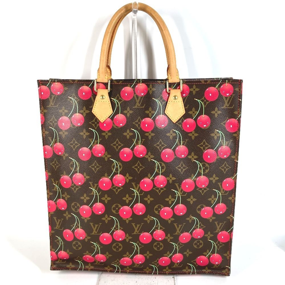 Louis Vuitton Shoulder Bag Sac Plat Monogram Cherry Canvas Brown — view 2