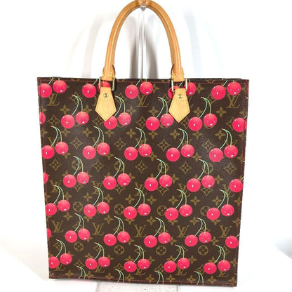 Louis Vuitton Shoulder Bag Sac Plat Monogram Cherry Canvas Brown